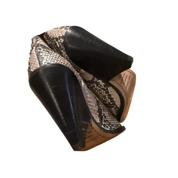 NWT Isabel Marant Lemsey Snake-Effect Leather Boots, EU 37 (US 7)